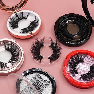 China Wholesale Easy Hair Fluffy Handmade Women's Long Hair Crate Costume Halloween Easy Wear 6 Magnets Eyelash Products Faux Magnetic Lashes for sale