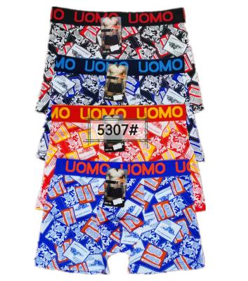 China Designer Popular Antibacterial Printed Mens Underwear Quality Custom Mens Boxer Briefs for sale