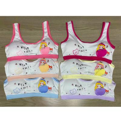 China QUICK DRY Soft Cotton Printed Toddler Kids Sports Bra Teens Girls Training Bra Hot Selling Products for sale