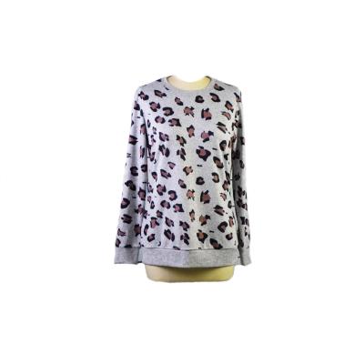 China British Vintage Leopard Print Knit Long Sleeve Jacket Printed Sweater With Round Collar And Long Sleeves Parent Child Dress for sale