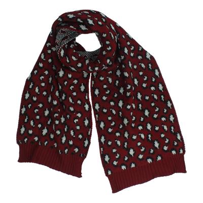 China Autumn And Winter New European and American outdoor soft touch feeling fashion soft touch feeling warm leopard knitted scarf for sale