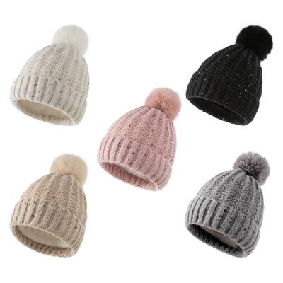 China New European And American Winter Women'S COMMON Down The Warmth Wool Knitted Hat for sale