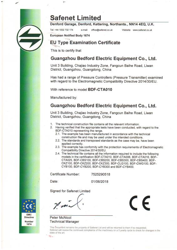 CE - Guangzhou Bedford Electric Equipment Co., Ltd.