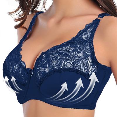 China One Piece Lace Plus Size Bra Women Underwear Women Bralette Crop Top BraLarge Sexy Female Lift Up Bra Lace Up Bra for sale