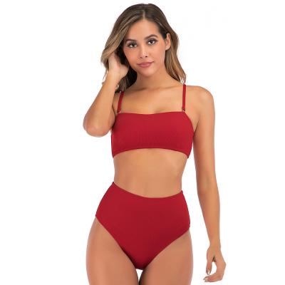 China Wholesale 2022 New Sexy Bikini High Waisted Swimwear Women Split Plus Size Swimsuit for sale