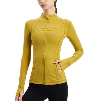 China New Style Breathable Female Yoga Long Sleeve Summer Jacket And Tops Spring Zipper Outdoor Fitness Naked Running Jacket for sale