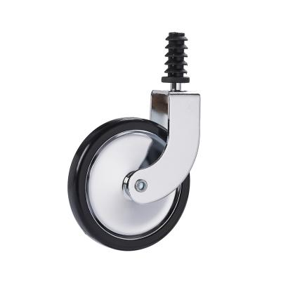 China 3 Inch Modern Chrome Plated Round Bar Dining Wheel Swivel Wheel for sale