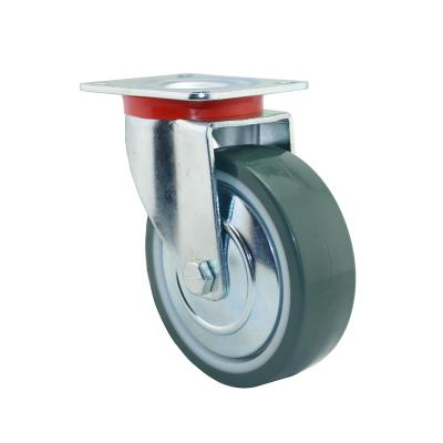 China Garment Shops 5 Inch Middle Casters And Wheelbarrow Heavy Duty PU Silent Caster Wheel Factory Direct Sale. for sale