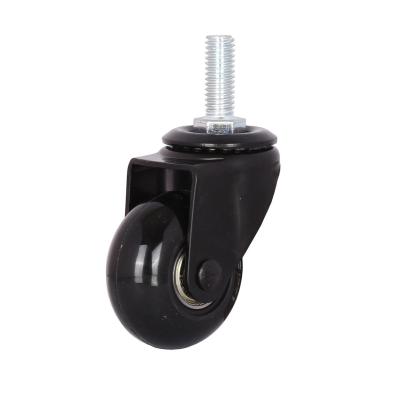 China PU caster chair casters are suitable for indoor hardwood floor with castor 48MMPU screw 3/8*25MM for sale