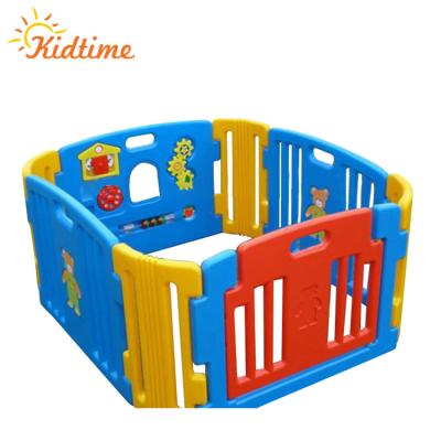 China Factory Price Eco - Friendly Durable Colorful Plastic Baby Playpen For Kids for sale