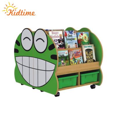 China 3-15 Years Frog Shape Children Furniture Book Storage Cabinet Children Preschool Book Case for sale