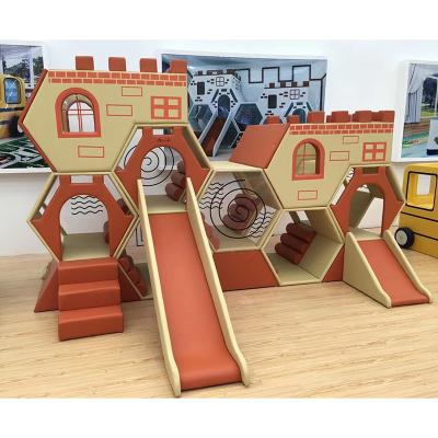 China Indoor Gym Soft Game Customized Soft Playground, Kids Used Climbing Honeycomb Toys Soft Play Equipment For Sale for sale