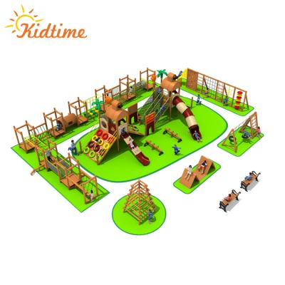 China Competitive Price Playground Outdoor Playgrounds Wooden Outdoor Kid Slide Outdoor Playground Equip for sale