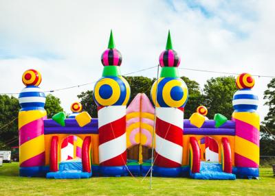 China Children Adults Polyvinyl Chloride bouncy castle theme park quadruple stitching for sale