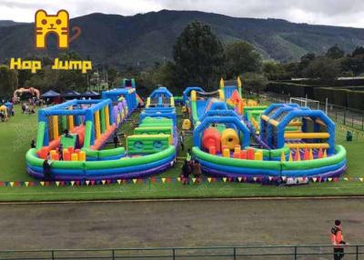 China Hop Jump Inflatable 40 Ft Blow Up Obstacle Course Rental OEM ODM for sale