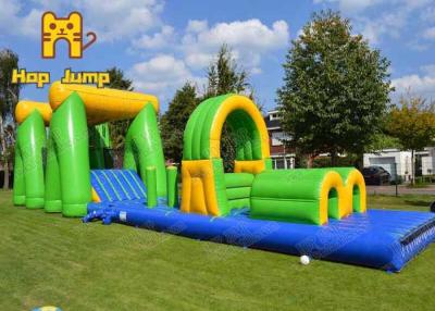 China Outdoor Giant Adults Inflatable Obstacle Course 4 Stitching for sale