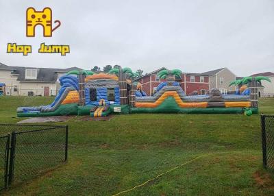 China Land Giant 100 Ft Inflatable Obstacle Course HOP JUMP ISO9001 for sale