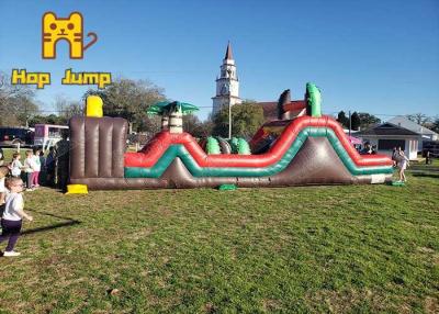 China Quadruple Stitching Inflatable Obstacle Course 2000N/50mm Water Obstacle Course for sale