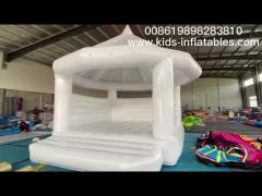 PVC Tarpaulin Vinyl 15ft White Bounce House For Wedding