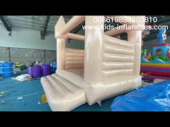 Pastel White Jumping Bouncer Inflatable Bounce House For Outdoor party