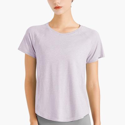 China Fashion Women Summer Sports New Design Special Round Neck QUICK DRY Breathable Loose T-shirt for sale