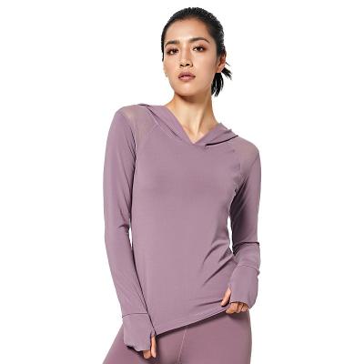 China Loose Long Sleeve Thumb Hole Women's Tops QUICK DRY Outdoor Performance Workout Shirt for sale