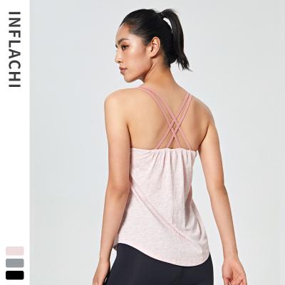 China New Special Design Breathable Summer Yoga Clothes Loose Quick Dry Camisole Women's Sleeveless Top for sale