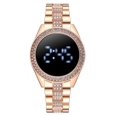 China Luxury Auto Date Digital Watches For Women Female Rose Gold Stainless Steel Dress LED Quartz Watch Relogio Feminino Clock for sale