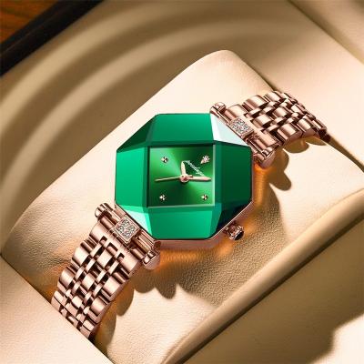 China POEDAGAR 005 Water Resistant Women Watch Diamond Quartz Ladies Watches Waterproof Luxury Green Stainless Stain Fashion Watches Girlfriend GIF for sale