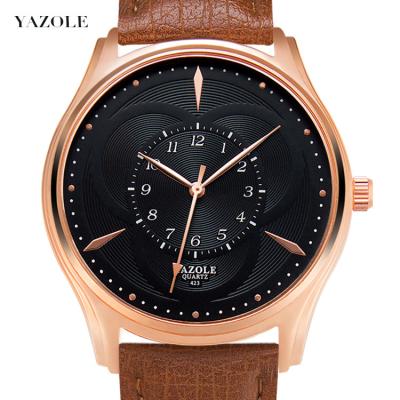 China YOZALE Fashion Top Brand Waterproof Man Watches Leather Band Wrist Watch Geneva Quartz Gold Watch Clock Waterproof Male Relogio Masculino for sale