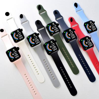 China Cheap New Product LED Display Student Watch M9 IP65 Silicone Lighting Sports Child Electronic LED Watch For Kids Digital Watches for sale