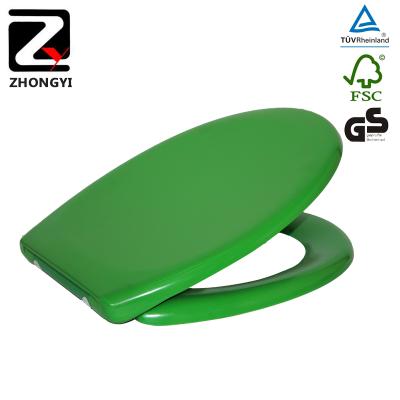 China Slow-end toilet seats colorful green duroplast sanitary toilet seat for sale