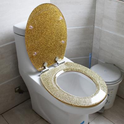 China Children's Toilet Seats Bathroom Decorative Polyresin Luxury Toilet Seats for sale