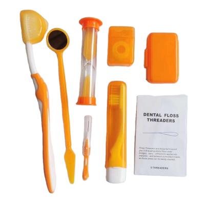 China Orthodontics Whole Sale Orthodontics Kit Red Purple Orange Stripe Lifter Blue Green Dental Brush Kit For Ortho for sale