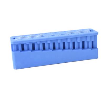 China Plastic Dental Mini Endo Measuring Autoclavable Endodontic Block Sizes File Holder Endodontic Ruler for sale