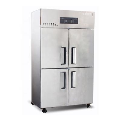 China Commercial Double-temperature 4 Door Stile Stand Up Subzero Fridge Freezer Refrigerator Kitchen Food Storage for sale