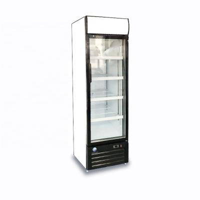 China Commercial Upright Beverage Refrigerator Single-temperature Store Showcase Cooler Glass Door Display Fridge for sale