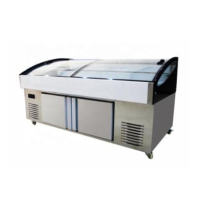 China Glass Meat Chiller Display Fridge Single-temperature Dry Aging Door Cabinet for sale