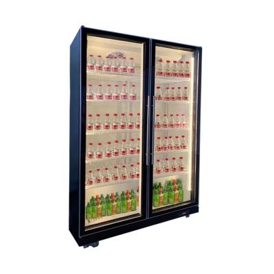 China Single-Temperature Straight Vertical Glass Doors Deli Cold Commercial Beverage Display for sale