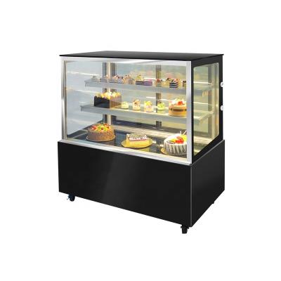 China Single-temperature Restaurant Refrigerator Cake Cabinet Cooler Bakery Display Glass Shelves for sale