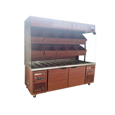 China Single-temperature Commercial Fruit Cabinet Vegetable Cooler Display Refrigerator for sale