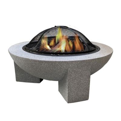 China Easily Assembled MgO Fire Bowl For Garden And Terrace, Fire Pit With Grill, Steel Fire Bowl for sale