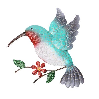 China KOREAN modern simple crafts wall bird split creative metal living room outdoor decoration for sale