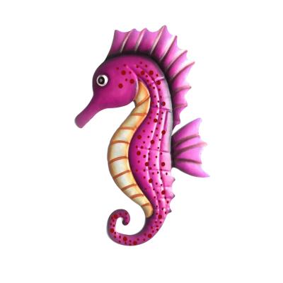 China Farm 5 Asst Amazon Seahorse Wall Hanging Home Handicraft Pendant Metal Products for sale