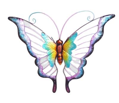 China Retro Country Metal Butterfly Wall Art Decor Bedroom Living Room Home Wall Decoration for sale