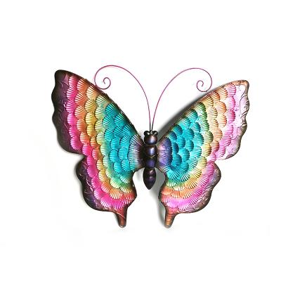 China Country Metal Iron Butterfly Wall Sculpture Indoor Decoration Handmade Butterfly for sale