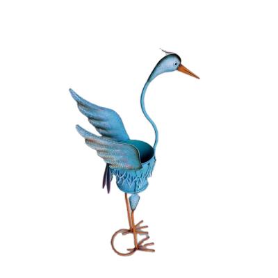 China Customized Size Garden Heron Flamingo Metal Farm Animal Park Decoration For Sale for sale