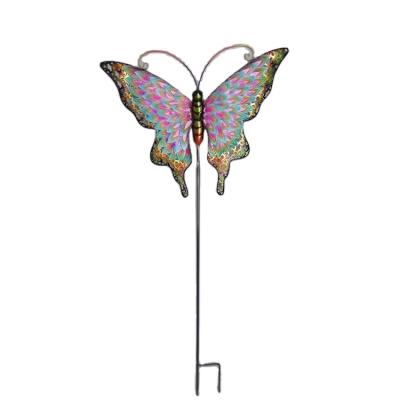 China Unique Garden Deocration Style Garden Decoration Metal Butterfly Shape Garden Decorative Stake for sale