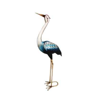 China Minimalist Life Size Outdoor Metal Statue Metal Heron Animal Statue Decoration For Sale for sale