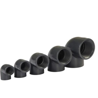 China Eco-friendly UPVC Chemical 90 Degree Elbow Right Angle Bend Thickened To Pipe Fitting Acid And Alkali Resistant Industrial Parts Wholesale for sale